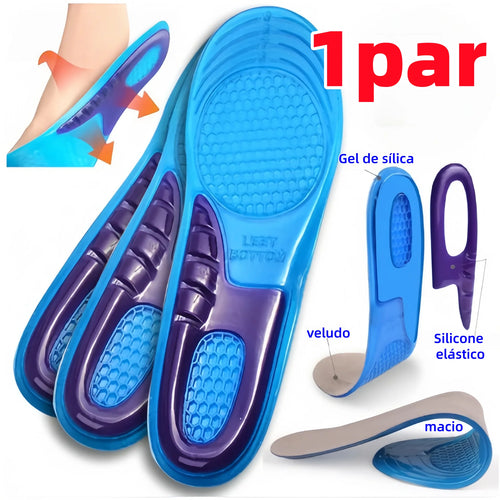 Palmilha Ortopédica Em Gel Silicone Anti-Impacto Unissex