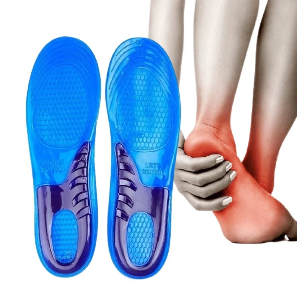 Palmilha Ortopédica Em Gel Silicone Anti-Impacto Unissex